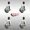 Service Caster 4 Inch 316SS Gray Poly Swivel 1-3/4 Inch Expanding Stem Caster Set Brake SCC SCC-SS316EX20S414-PPUB-TLB-134-4 - alternate 4